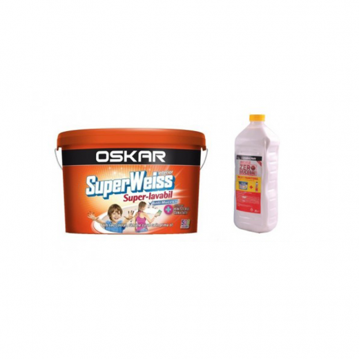 OSKAR Super Weiss -S.L., 8.5L + 2L AZM (PROMO) vopsea lavabila int.